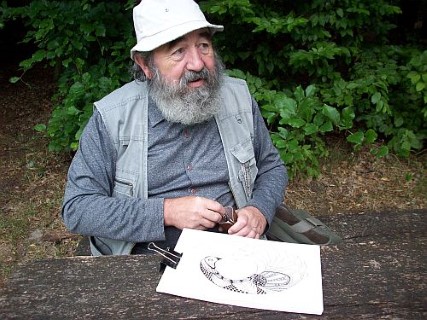 Künstler bei der Arbeit