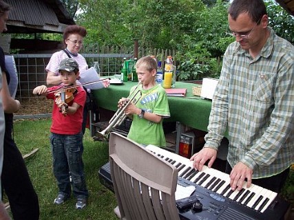 bei den Musikern Kotsch und Grunow in Schönbeck