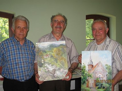 Übergabe der Kunstwerke an Willi Posdzich